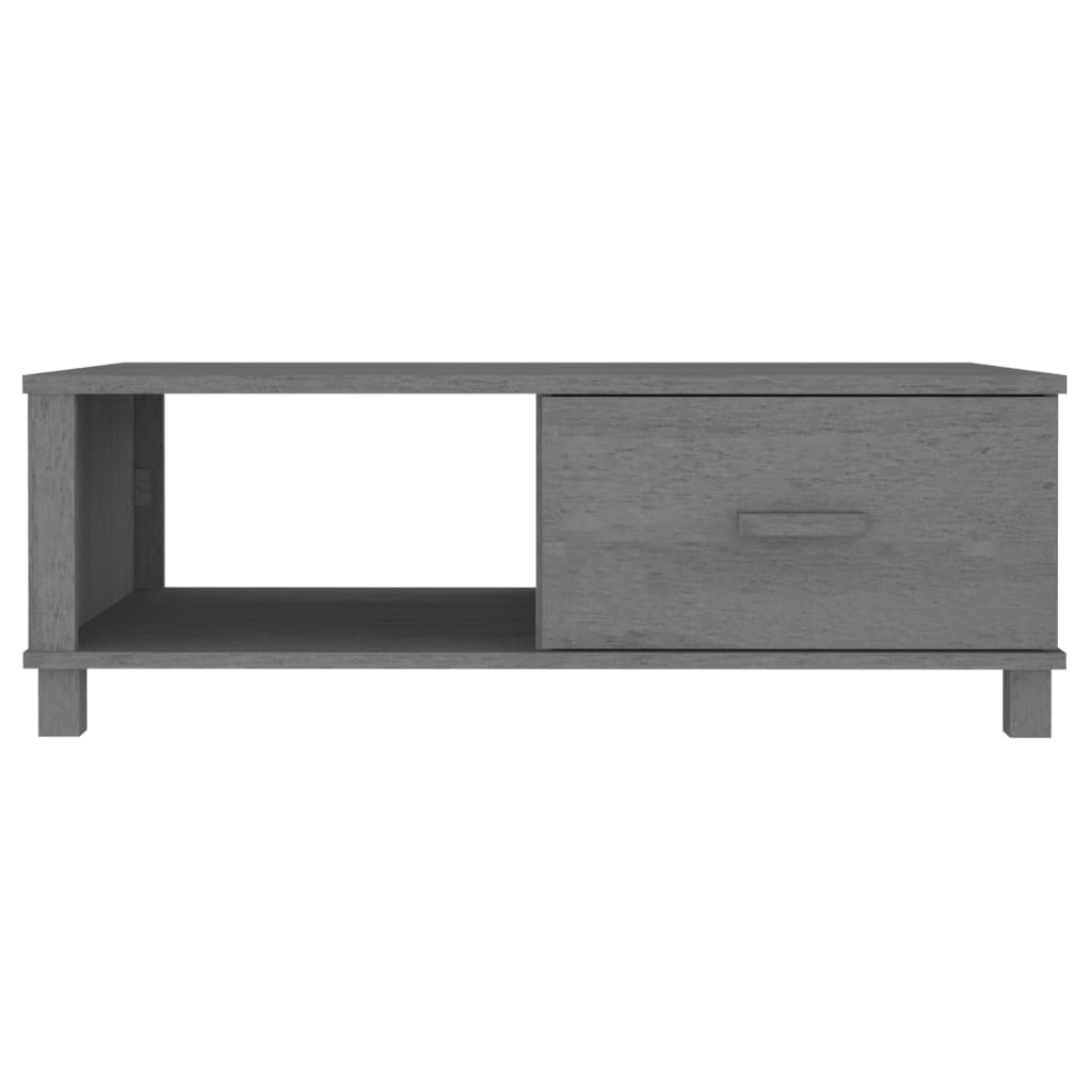 vidaXL Masă de cafea „HAMAR”, gri închis, 100x55x35 cm, lemn masiv pin vidaXL Masă de cafea „HAMAR”, gri închis, 100x55x35 cm, lemn masiv pin