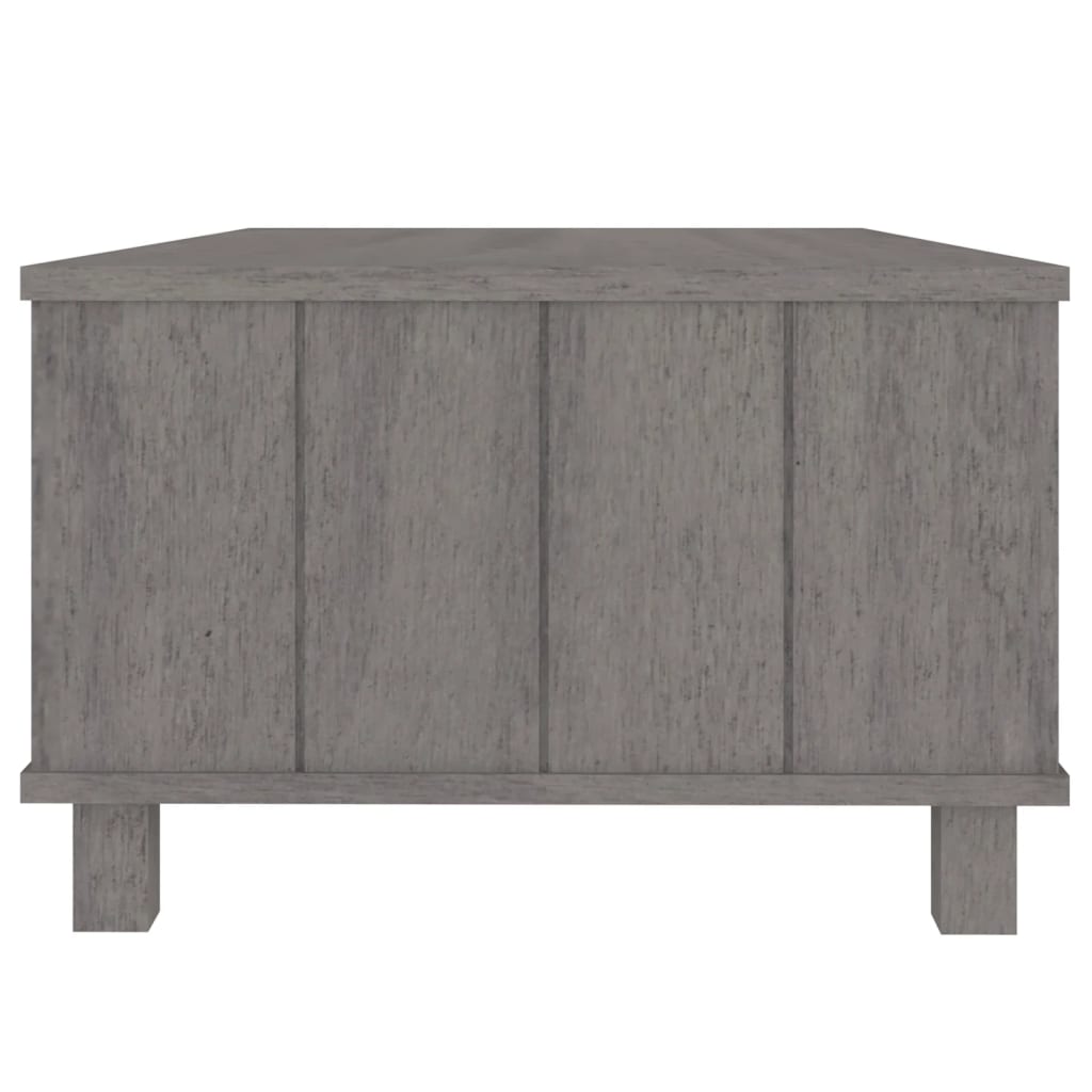 vidaXL Masă cafea „HAMAR”, gri deschis, 100x55x35 cm, lemn masiv pin