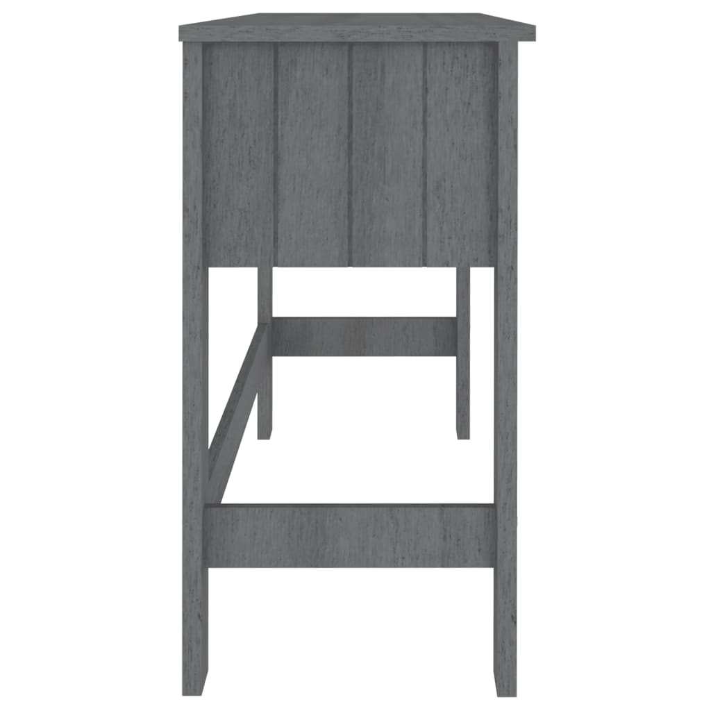 vidaXL Birou „HAMAR”, gri închis, 110x40x75 cm, lemn masiv de pin