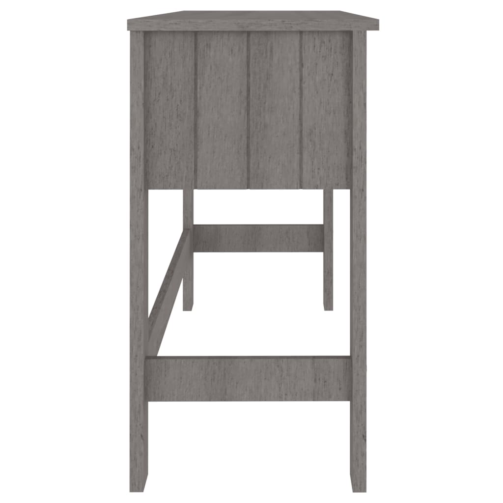 vidaXL Birou „HAMAR”, gri deschis, 110x40x75 cm, lemn masiv de pin