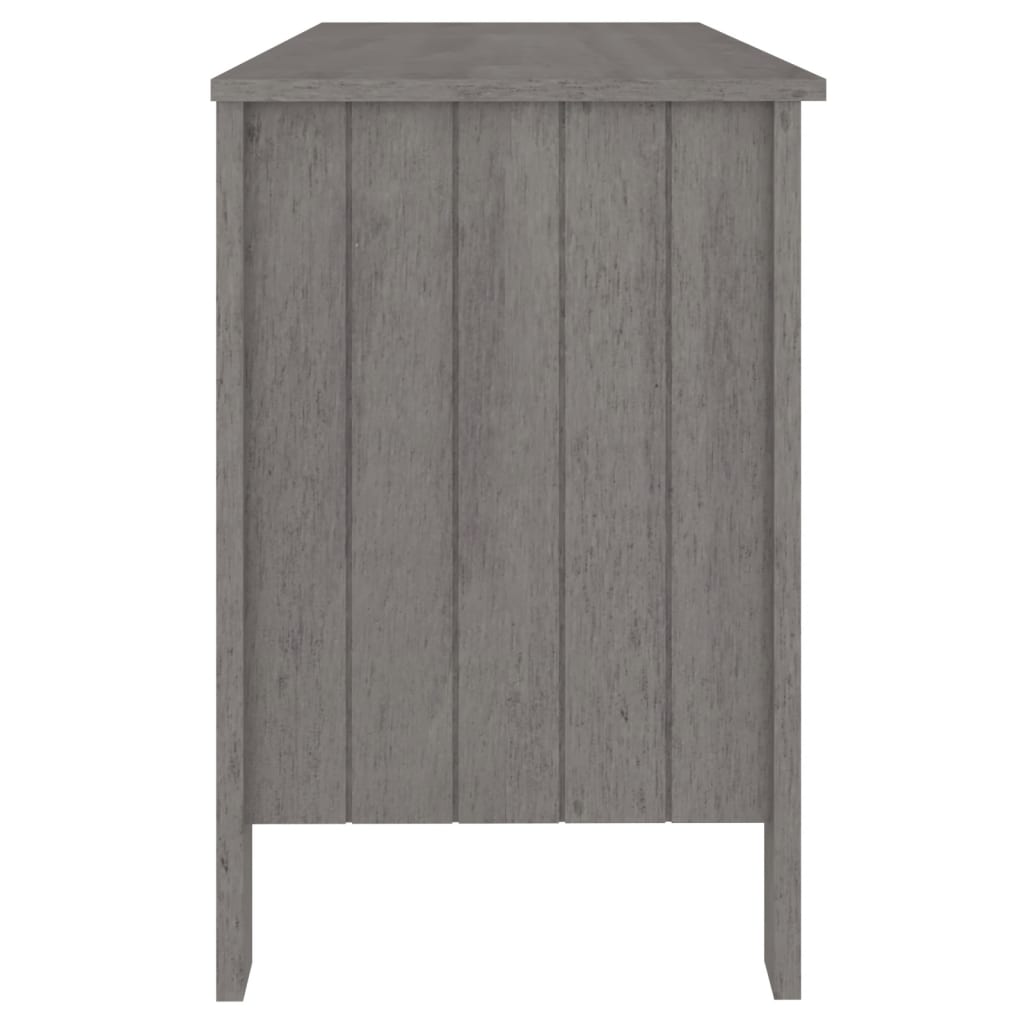 vidaXL Birou „HAMAR”, gri deschis, 113x50x75 cm, lemn masiv de pin