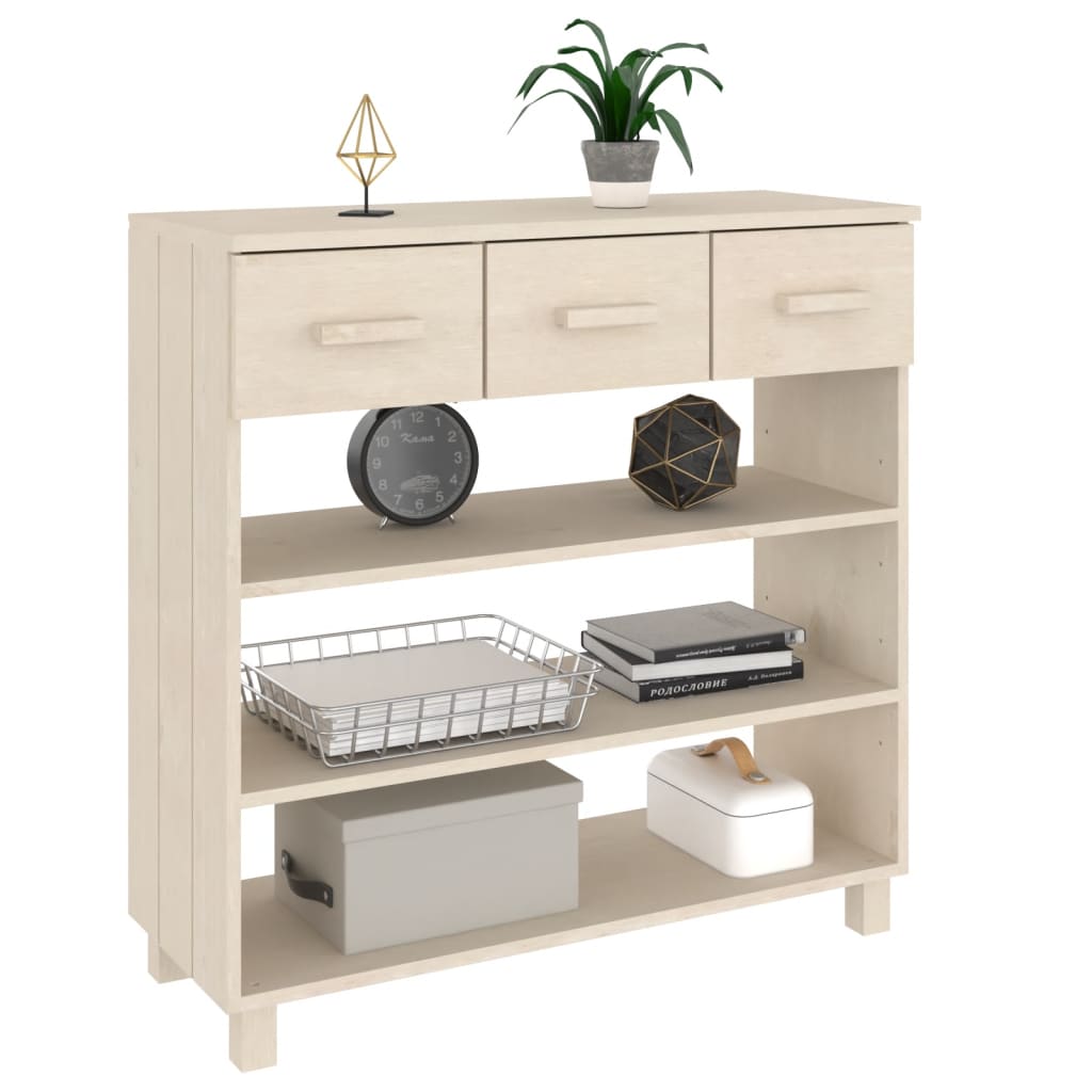 vidaXL Masă cafea „HAMAR”, maro miere, 90x35x90 cm, lemn masiv de pin