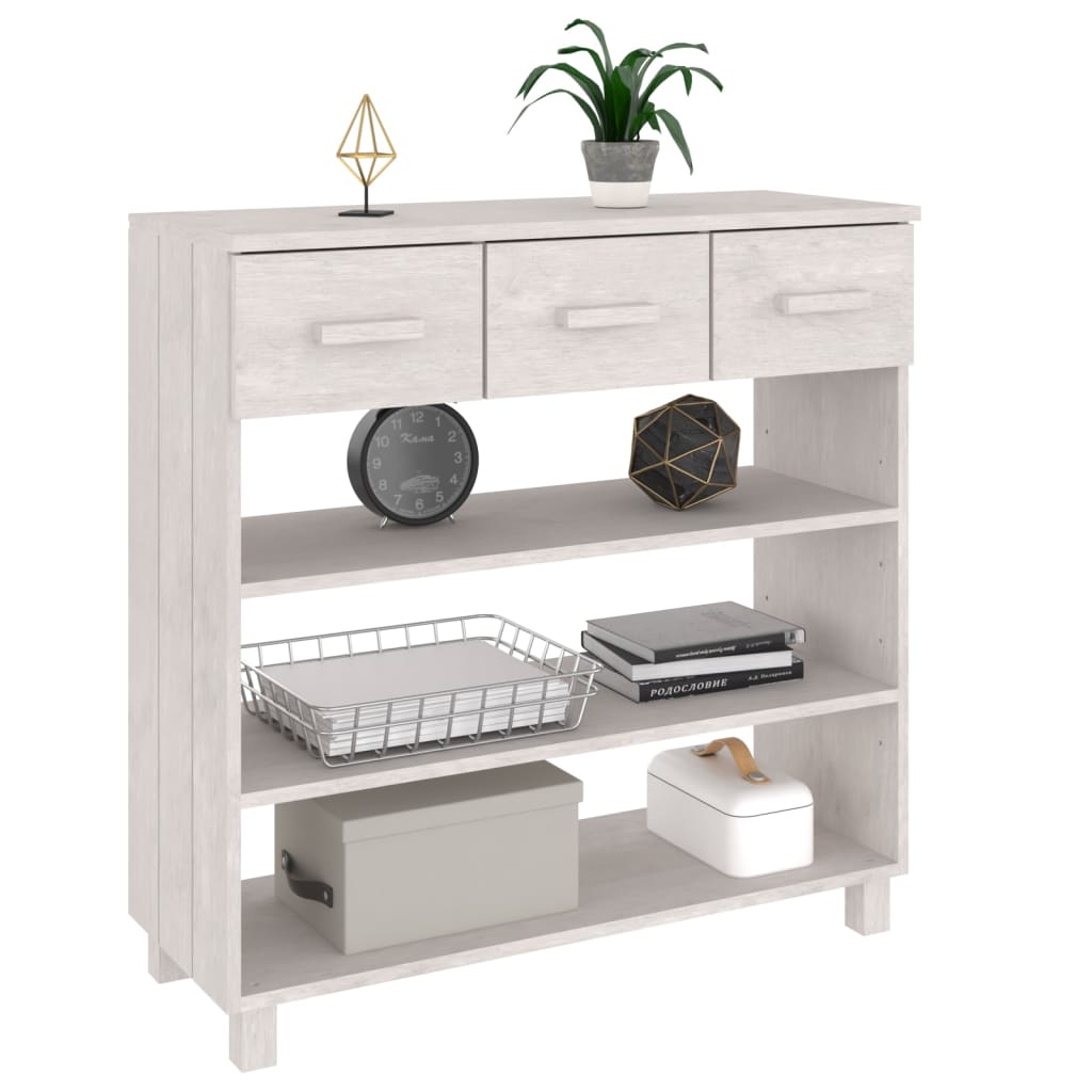 vidaXL Masă de cafea „HAMAR”, alb, 90x35x90 cm, lemn masiv de pin vidaXL Masă de cafea „HAMAR”, alb, 90x35x90 cm, lemn masiv de pin