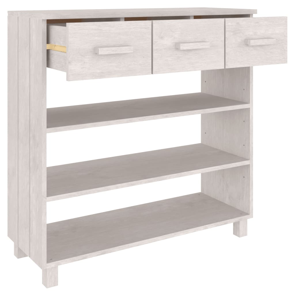vidaXL Masă de cafea „HAMAR”, alb, 90x35x90 cm, lemn masiv de pin vidaXL Masă de cafea „HAMAR”, alb, 90x35x90 cm, lemn masiv de pin
