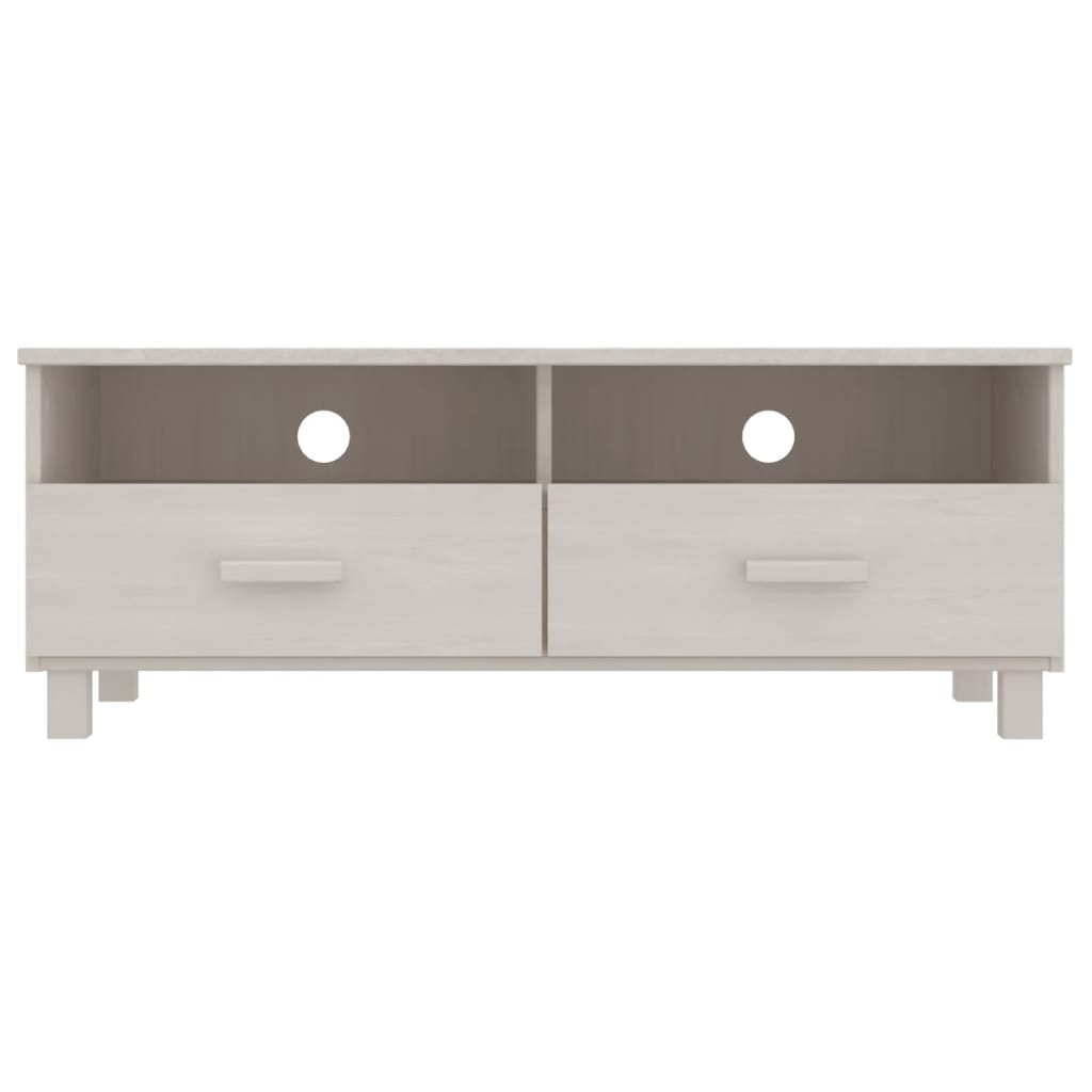vidaXL Dulap TV „HAMAR”, alb, 106x40x40 cm, lemn masiv de pin vidaXL Dulap TV „HAMAR”, alb, 106x40x40 cm, lemn masiv de pin