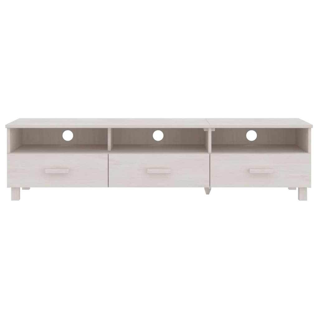 vidaXL Dulap TV „HAMAR”, alb, 158x40x40 cm, lemn masiv de pin vidaXL Dulap TV „HAMAR”, alb, 158x40x40 cm, lemn masiv de pin