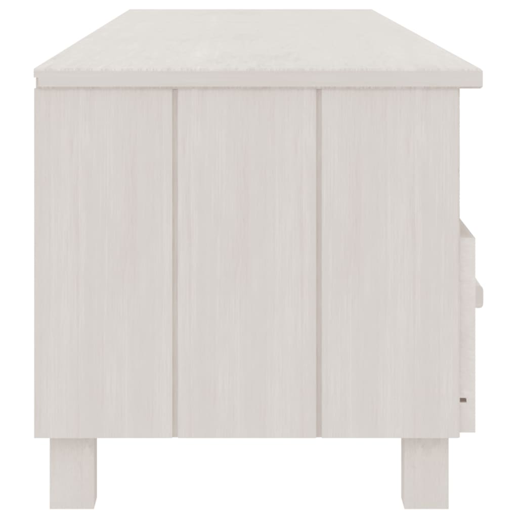 vidaXL Dulap TV „HAMAR”, alb, 158x40x40 cm, lemn masiv de pin vidaXL Dulap TV „HAMAR”, alb, 158x40x40 cm, lemn masiv de pin