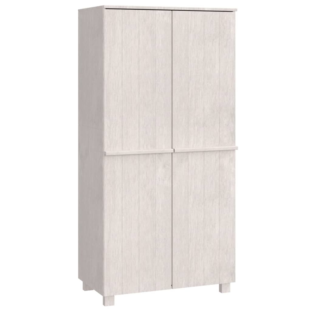 vidaXL Dulap haine „HAMAR”, alb, 89x50x180 cm, lemn masiv de pin vidaXL Dulap haine „HAMAR”, alb, 89x50x180 cm, lemn masiv de pin