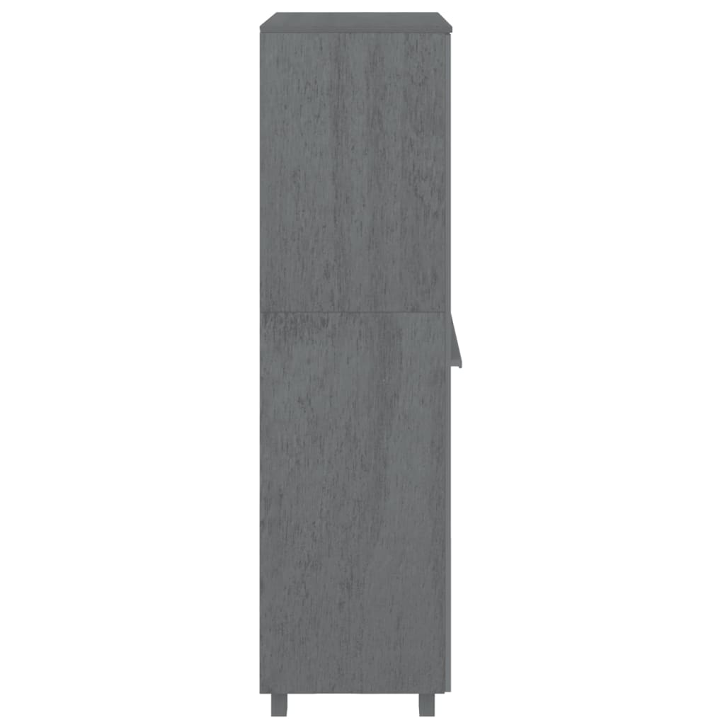 vidaXL Dulap haine „HAMAR” gri închis 89x50x180 cm, lemn masiv de pin vidaXL Dulap haine „HAMAR” gri închis 89x50x180 cm, lemn masiv de pin