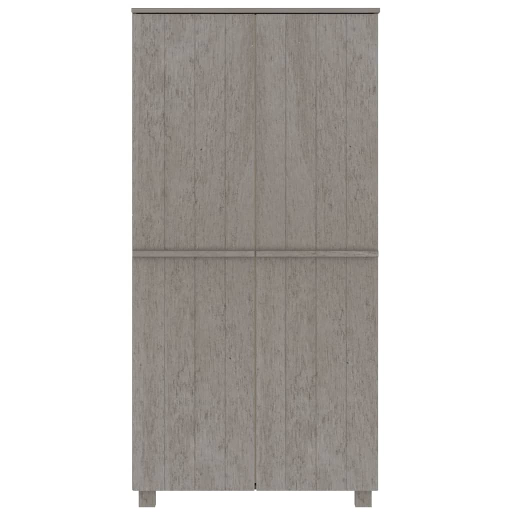 vidaXL Dulap haine „HAMAR” gri deschis 89x50x180 cm, lemn masiv de pin vidaXL Dulap haine „HAMAR” gri deschis 89x50x180 cm, lemn masiv de pin