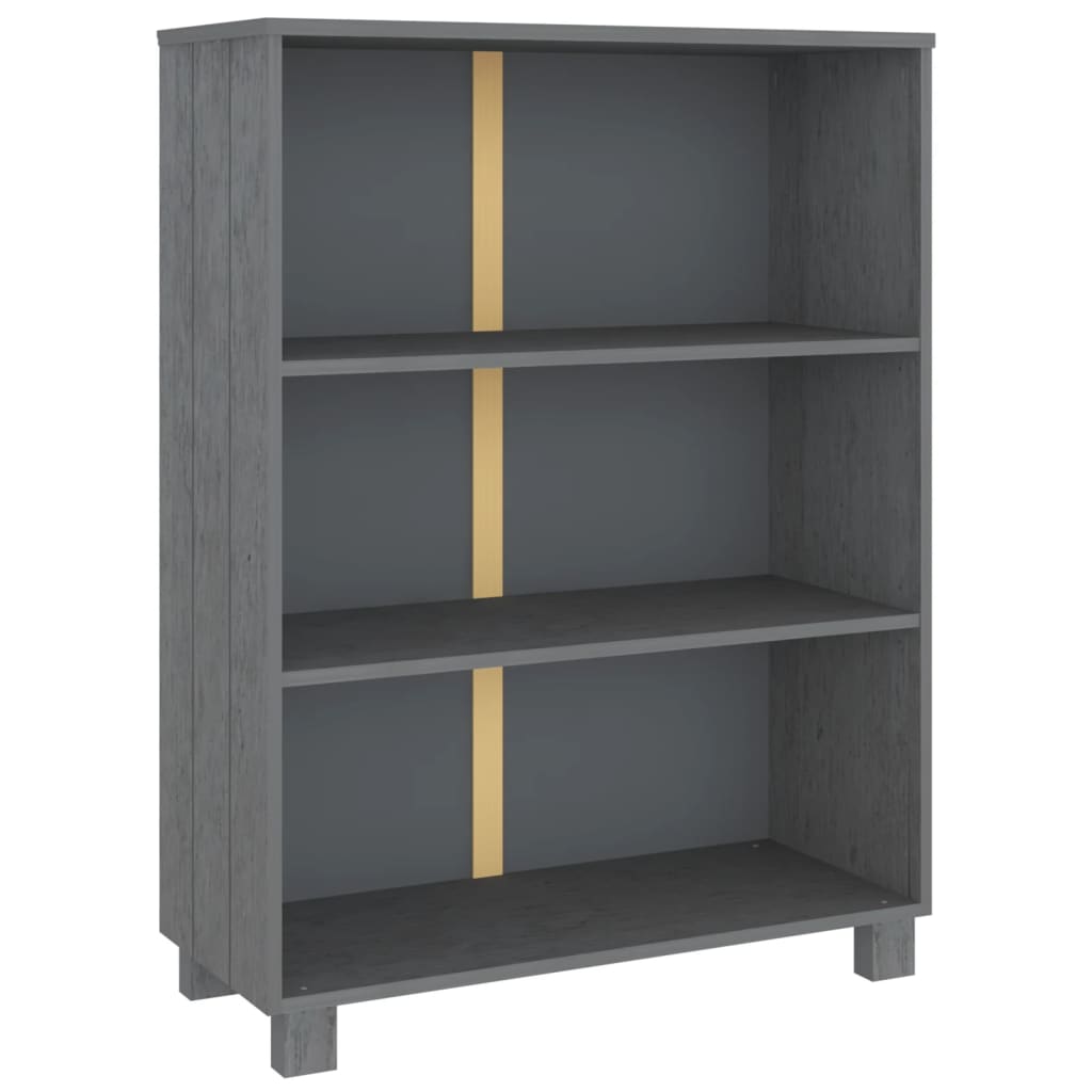 vidaXL Raft cărți „HAMAR” gri închis 85x35x112 cm, lemn masiv de pin vidaXL Raft cărți „HAMAR” gri închis 85x35x112 cm, lemn masiv de pin