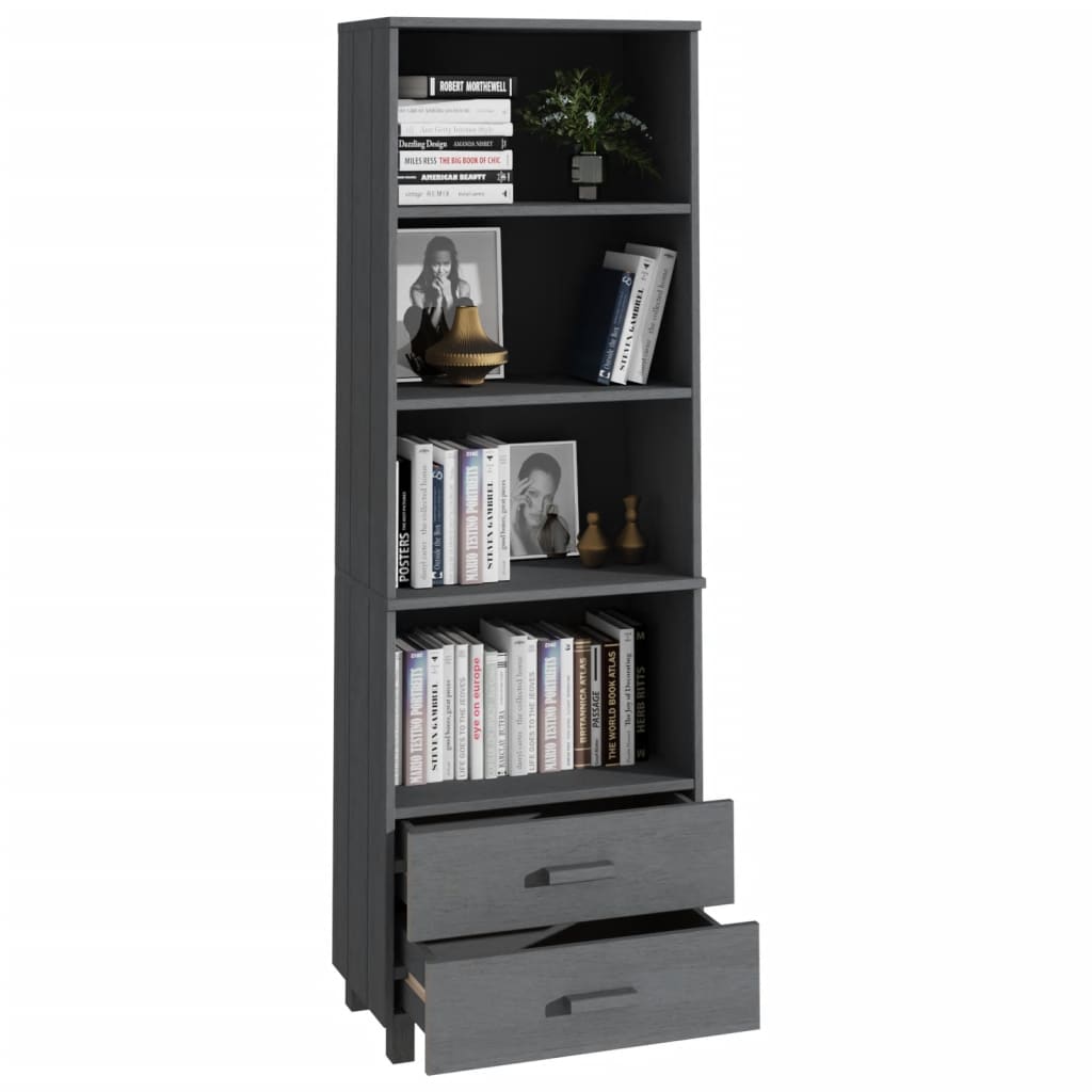 vidaXL Dulap înalt „HAMAR” gri închis, 60x35x180 cm, lemn masiv de pin vidaXL Dulap înalt „HAMAR” gri închis, 60x35x180 cm, lemn masiv de pin