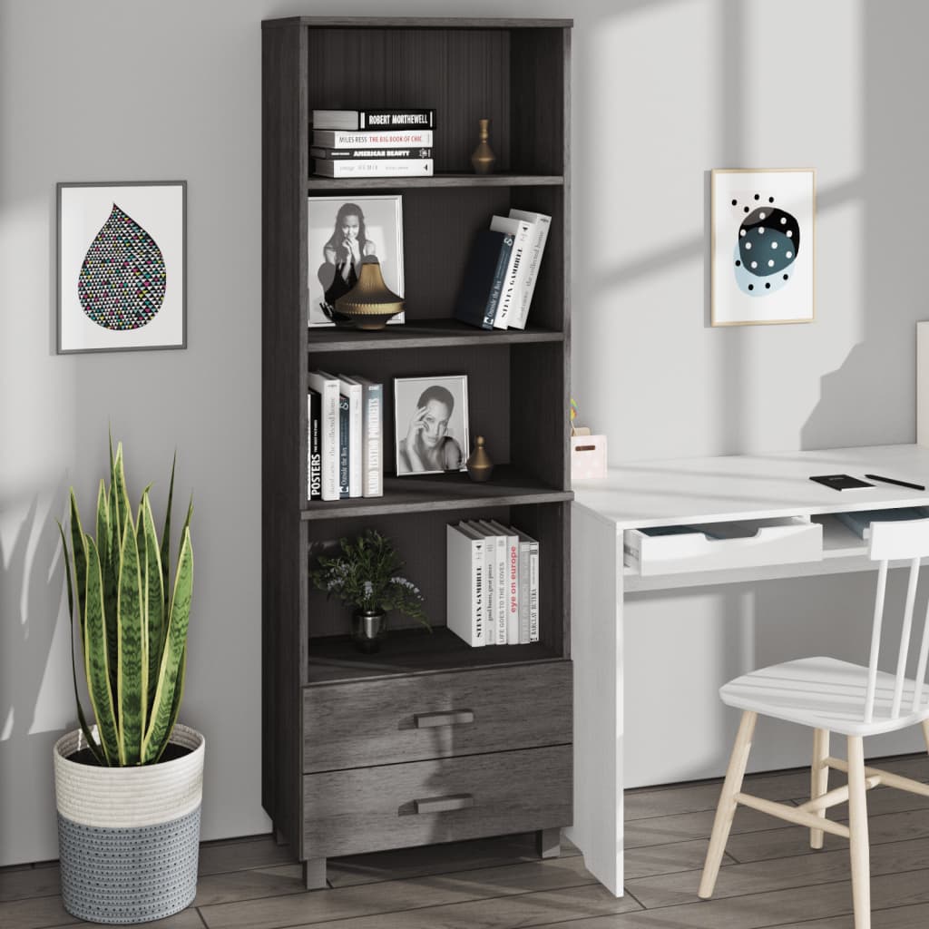 vidaXL Dulap înalt „HAMAR” gri deschis 60x35x180 cm, lemn masiv de pin vidaXL Dulap înalt „HAMAR” gri deschis 60x35x180 cm, lemn masiv de pin