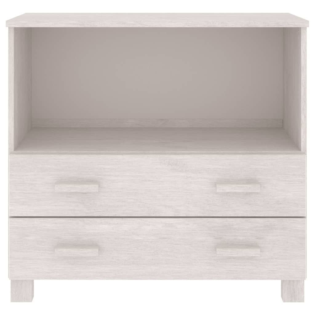 vidaXL Servantă „HAMAR”, alb, 85x35x80 cm, lemn masiv de pin vidaXL Servantă „HAMAR”, alb, 85x35x80 cm, lemn masiv de pin