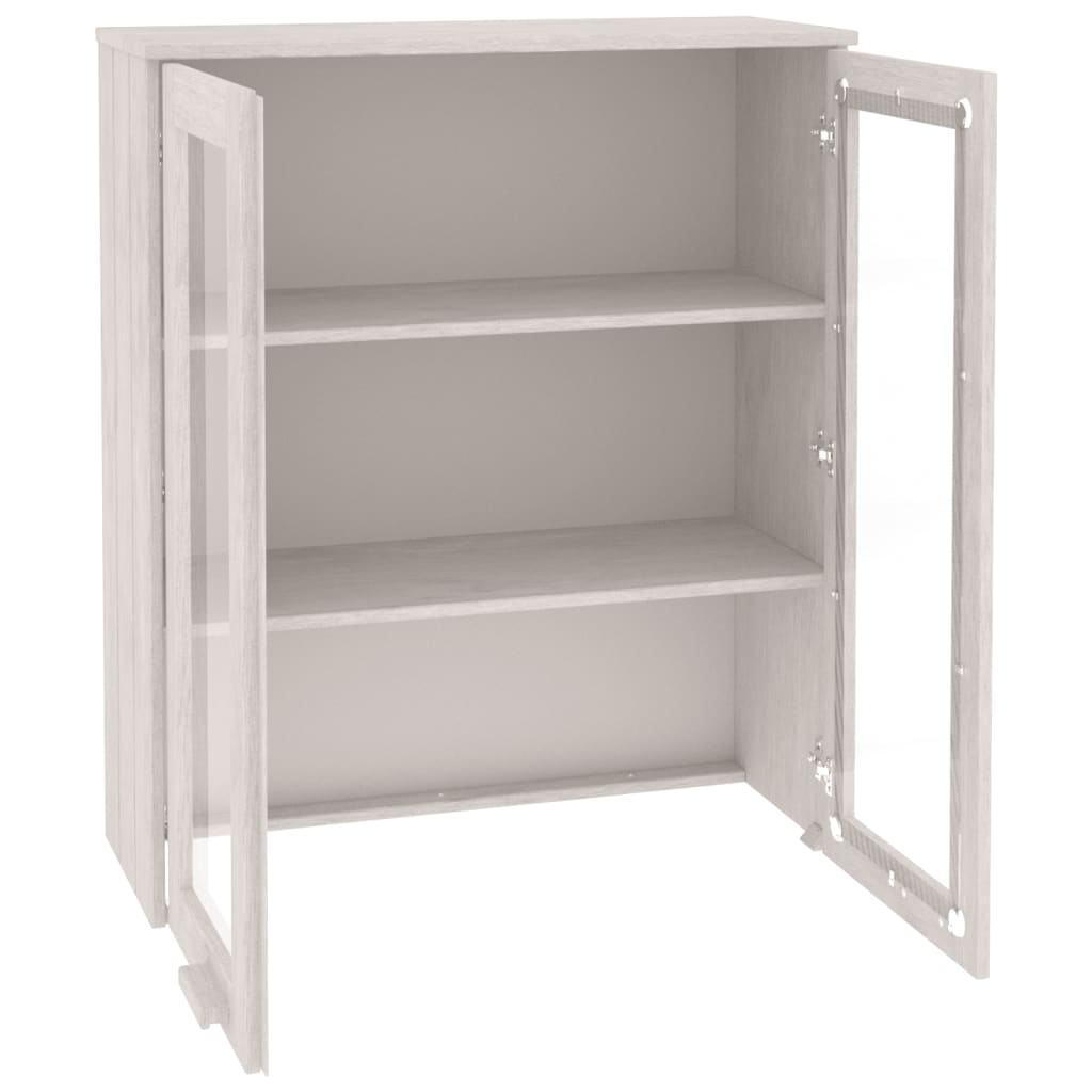 vidaXL Raft superior comodă „HAMAR” alb, 85x35x100 cm, lemn masiv pin