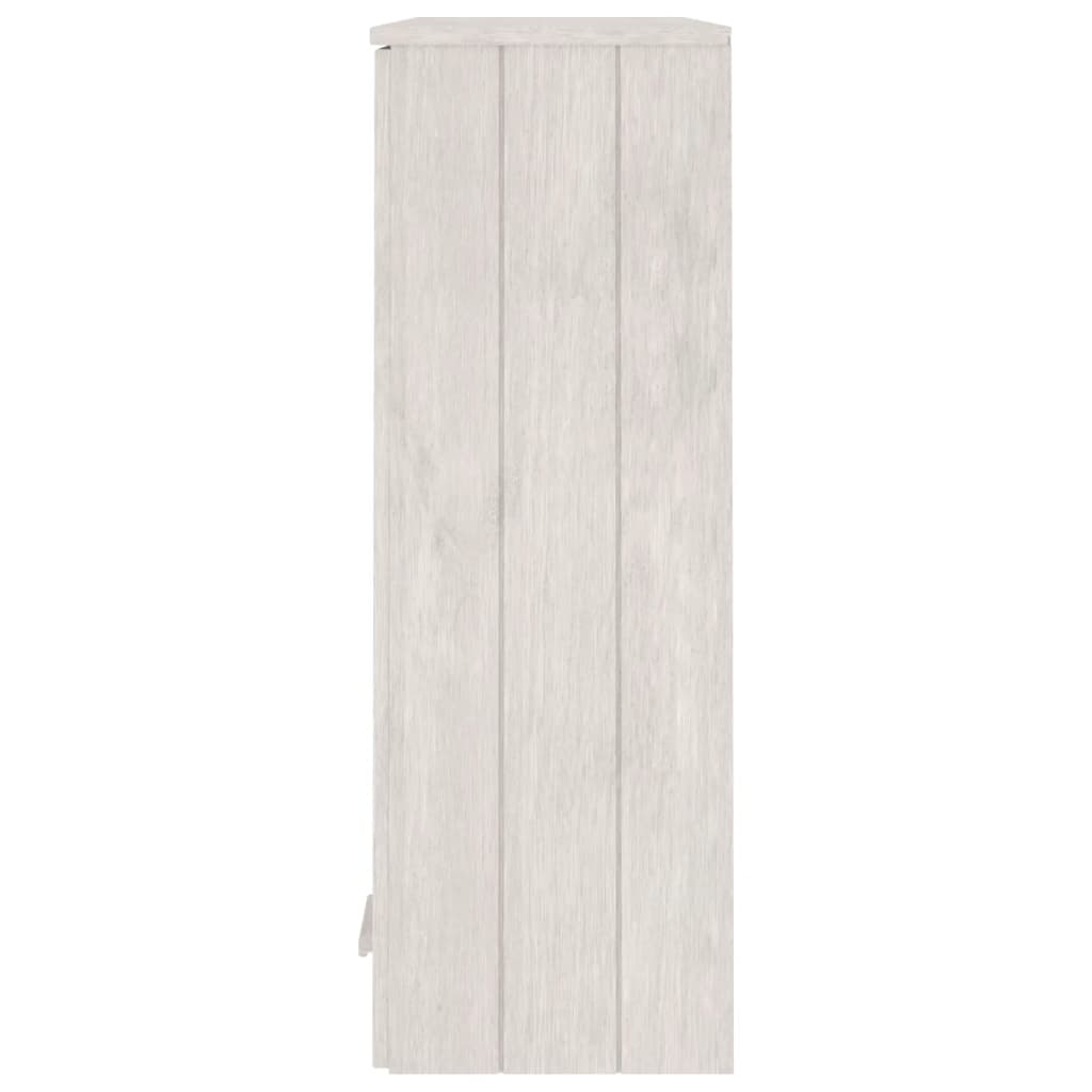 vidaXL Raft superior comodă „HAMAR” alb, 85x35x100 cm, lemn masiv pin