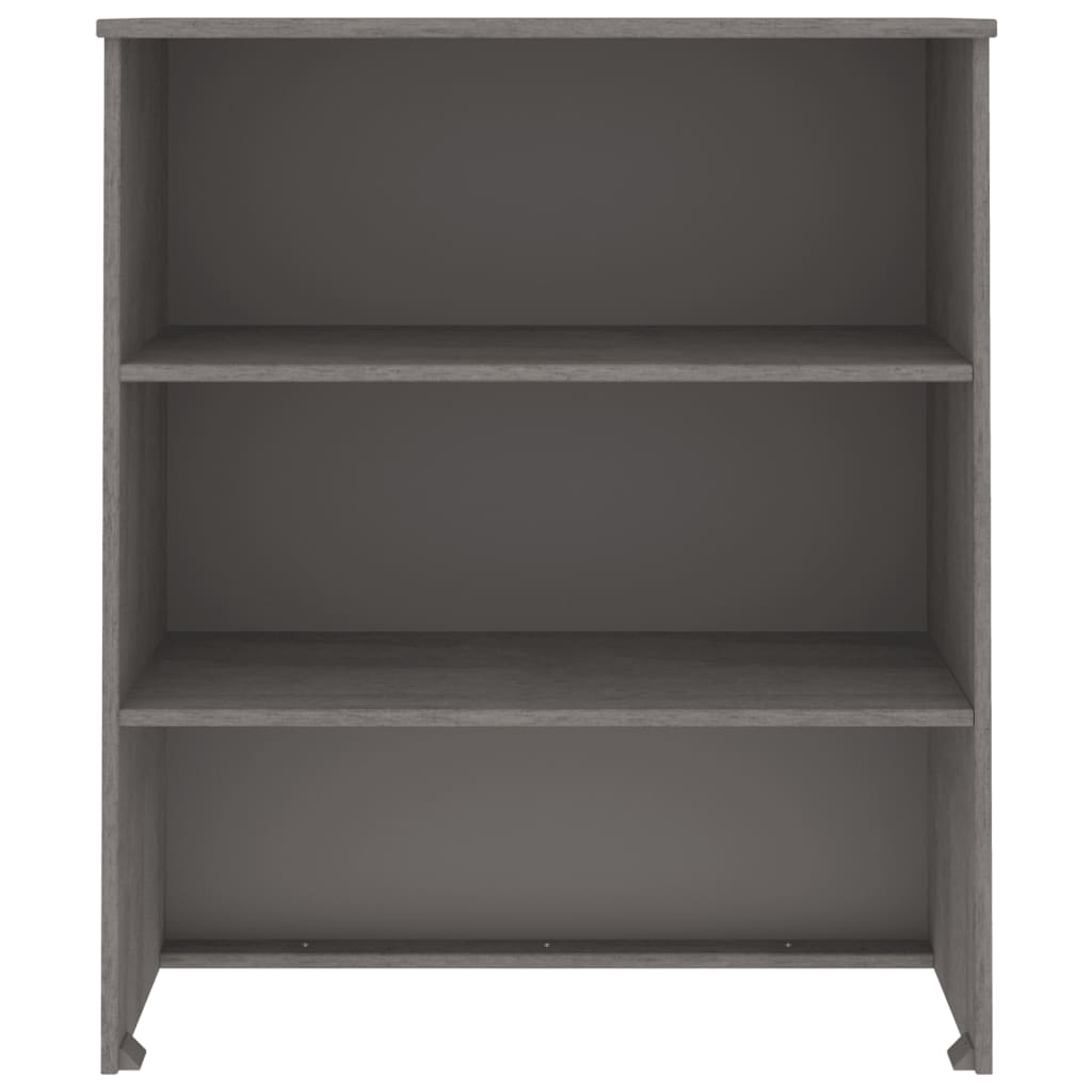 vidaXL Raft sup. comodă „HAMAR” gri deschis 85x35x100cm lemn masiv pin