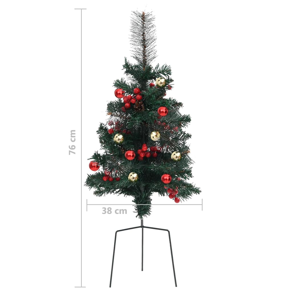 vidaXL Brazi artificiali de Crăciun pentru alee 2 buc. 76 cm PVC