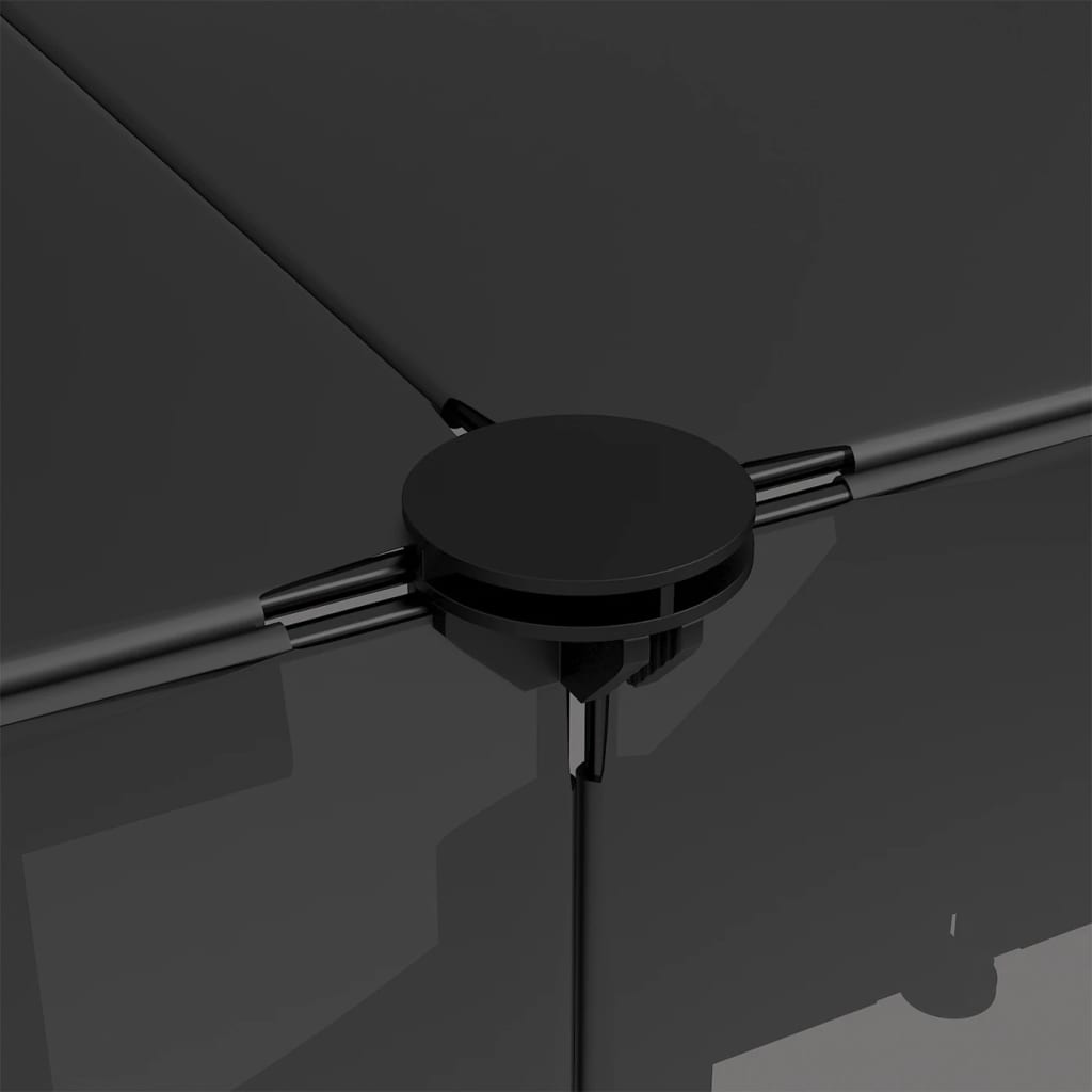 vidaXL Cușcă pentru animale mici, negru, 143x107x93 cm, PP și oțel