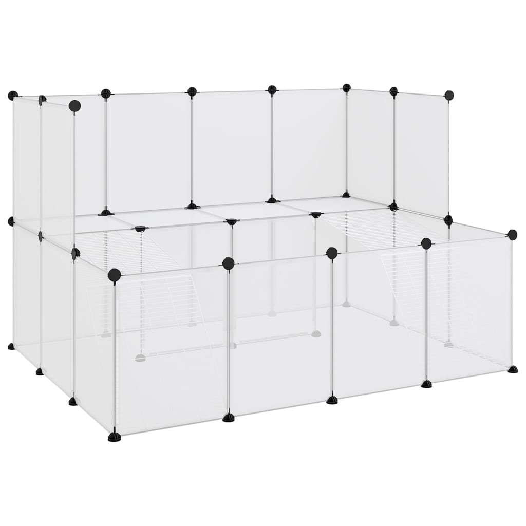 vidaXL Cușcă pentru animale mici transparent 143x107x93 cm PP și oțel