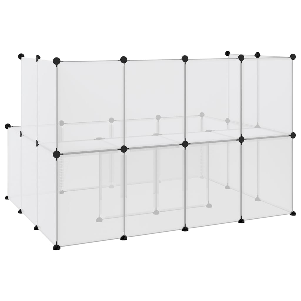 vidaXL Cușcă pentru animale mici transparent 143x107x93 cm PP și oțel