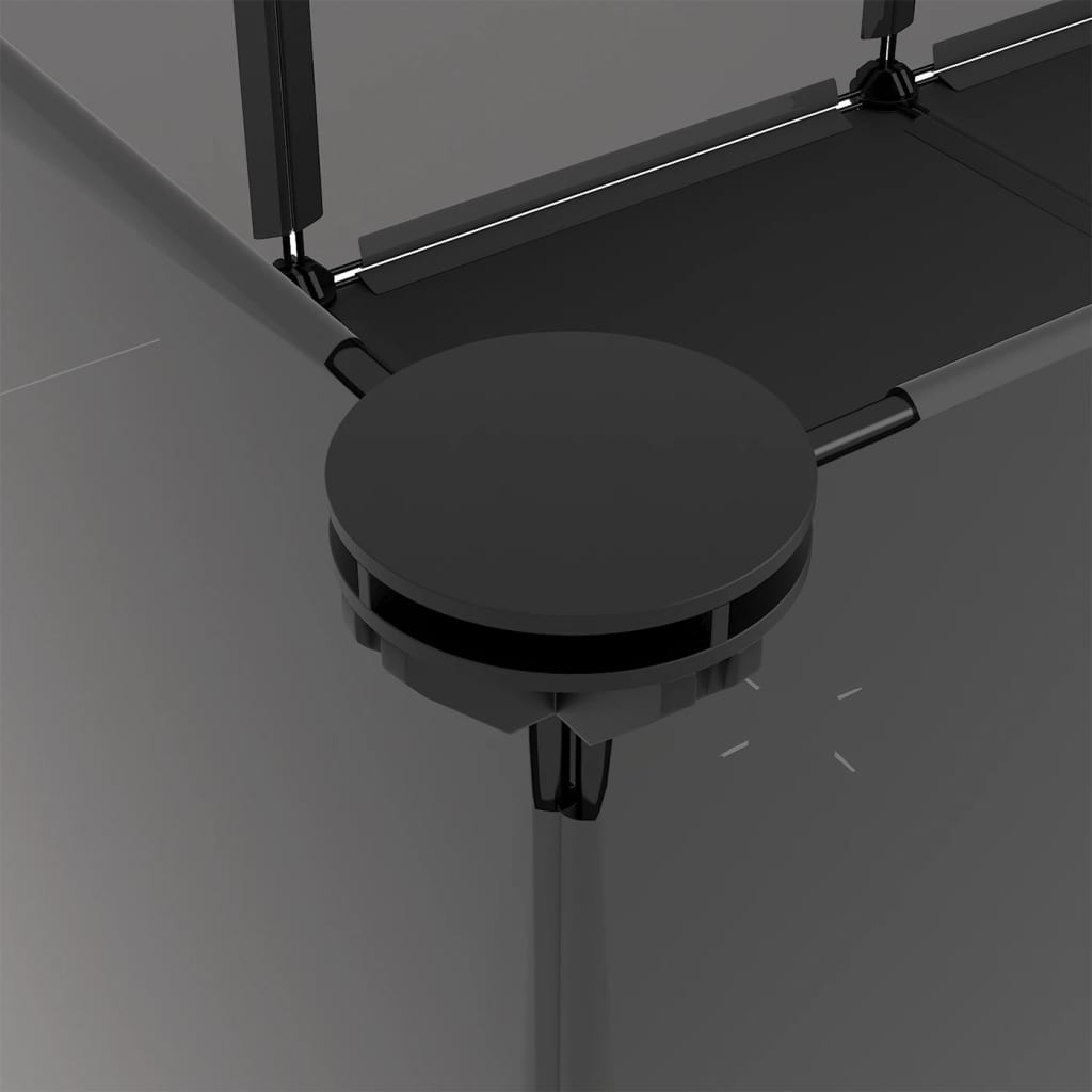 vidaXL Cușcă pentru animale mici, negru, 144x74x46,5 cm, PP și oțel