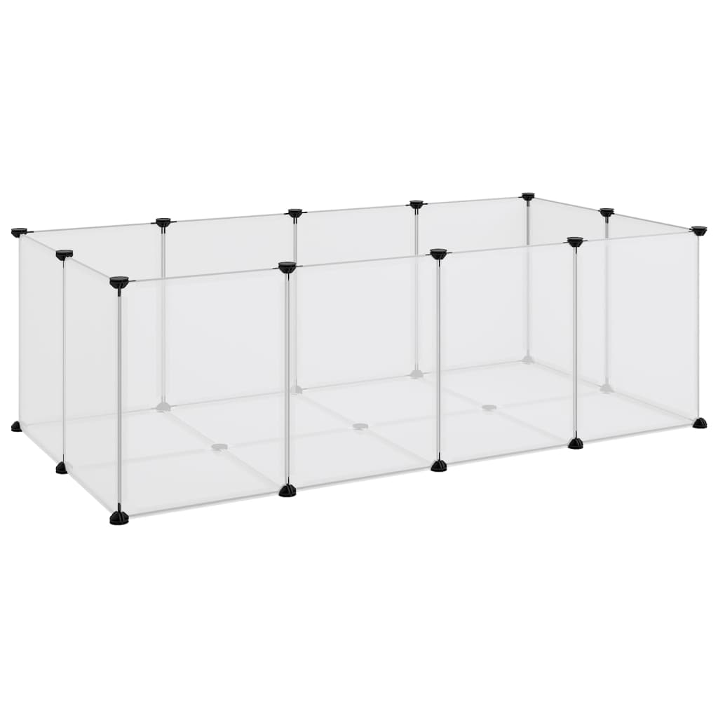 vidaXL Cușcă pentru animale mici transparent 144x74x46,5 cm PP și oțel
