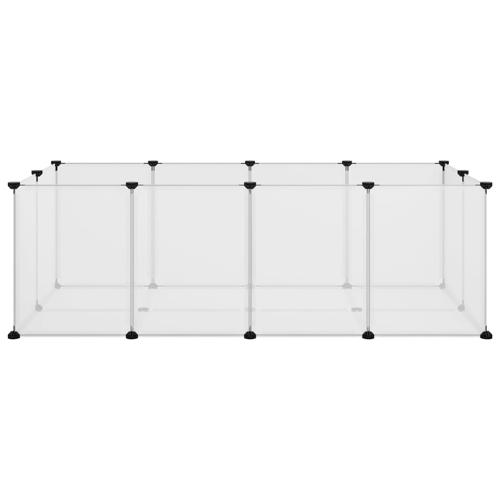 vidaXL Cușcă pentru animale mici transparent 144x74x46,5 cm PP și oțel