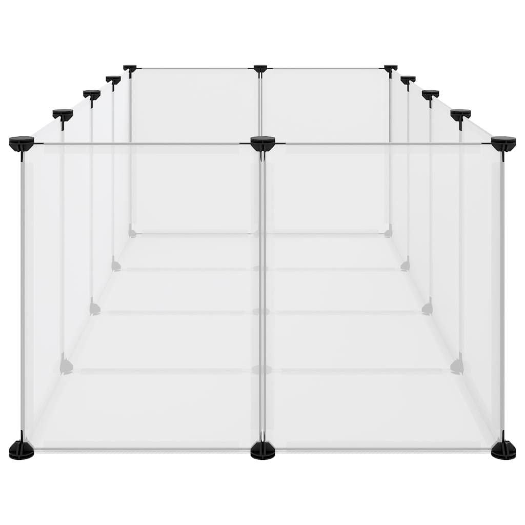 vidaXL Cușcă pentru animale mici transparent 144x74x46,5 cm PP și oțel