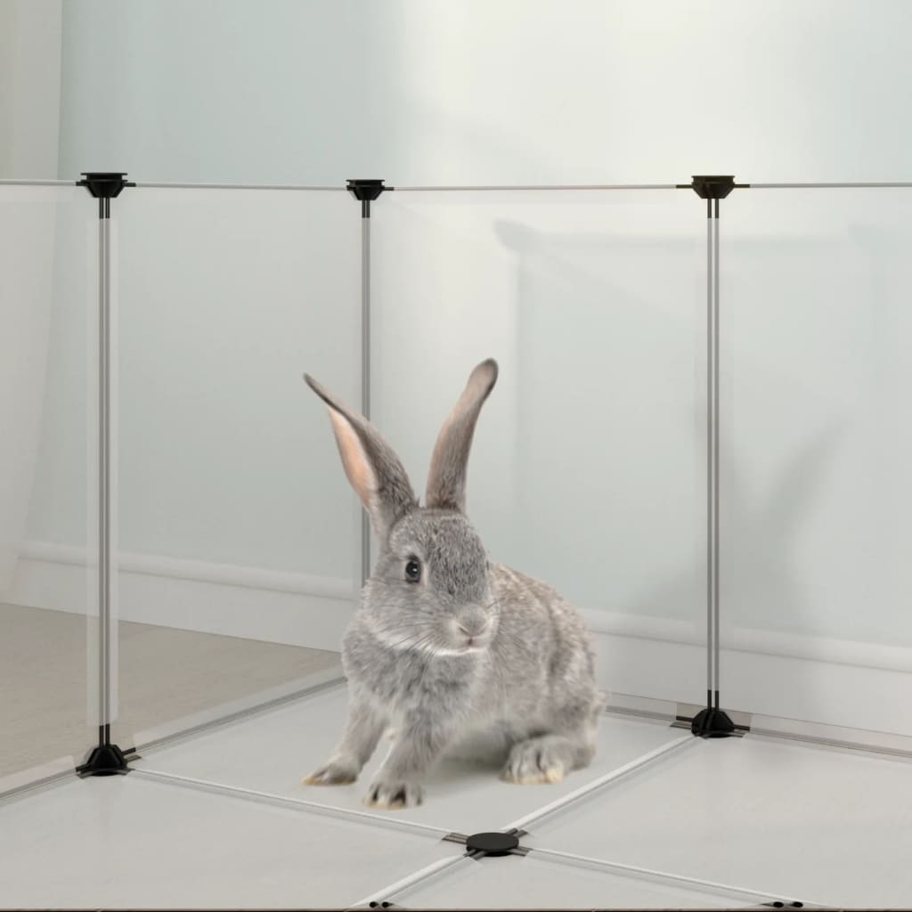 vidaXL Cușcă pentru animale mici transparent 144x74x46,5 cm PP și oțel