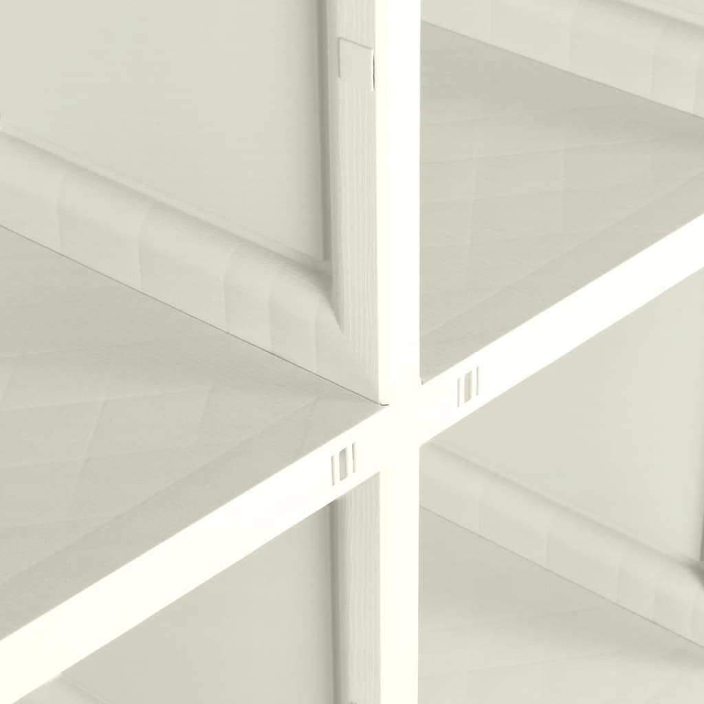 vidaXL Dulap din plastic, 79x43x125 cm, vanilla ice, design de lemn