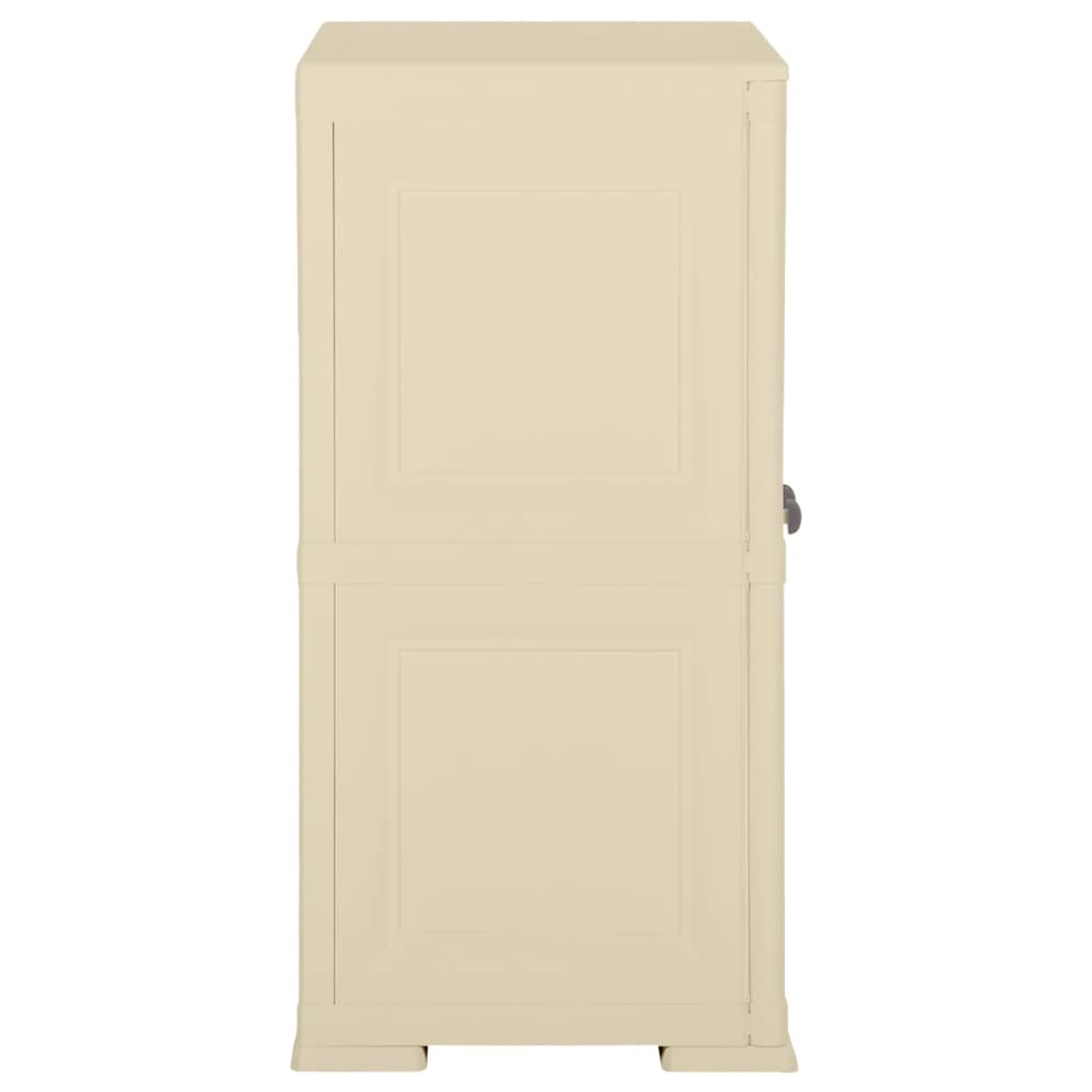 vidaXL Dulap din plastic, 79x43x85,5 cm, alb angora, design de lemn vidaXL Dulap din plastic, 79x43x85,5 cm, alb angora, design de lemn