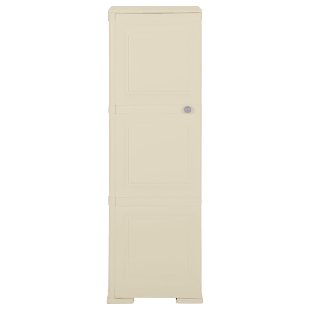 vidaXL Dulap din plastic, 40x43x125 cm, alb angora, design de lemn vidaXL Dulap din plastic, 40x43x125 cm, alb angora, design de lemn
