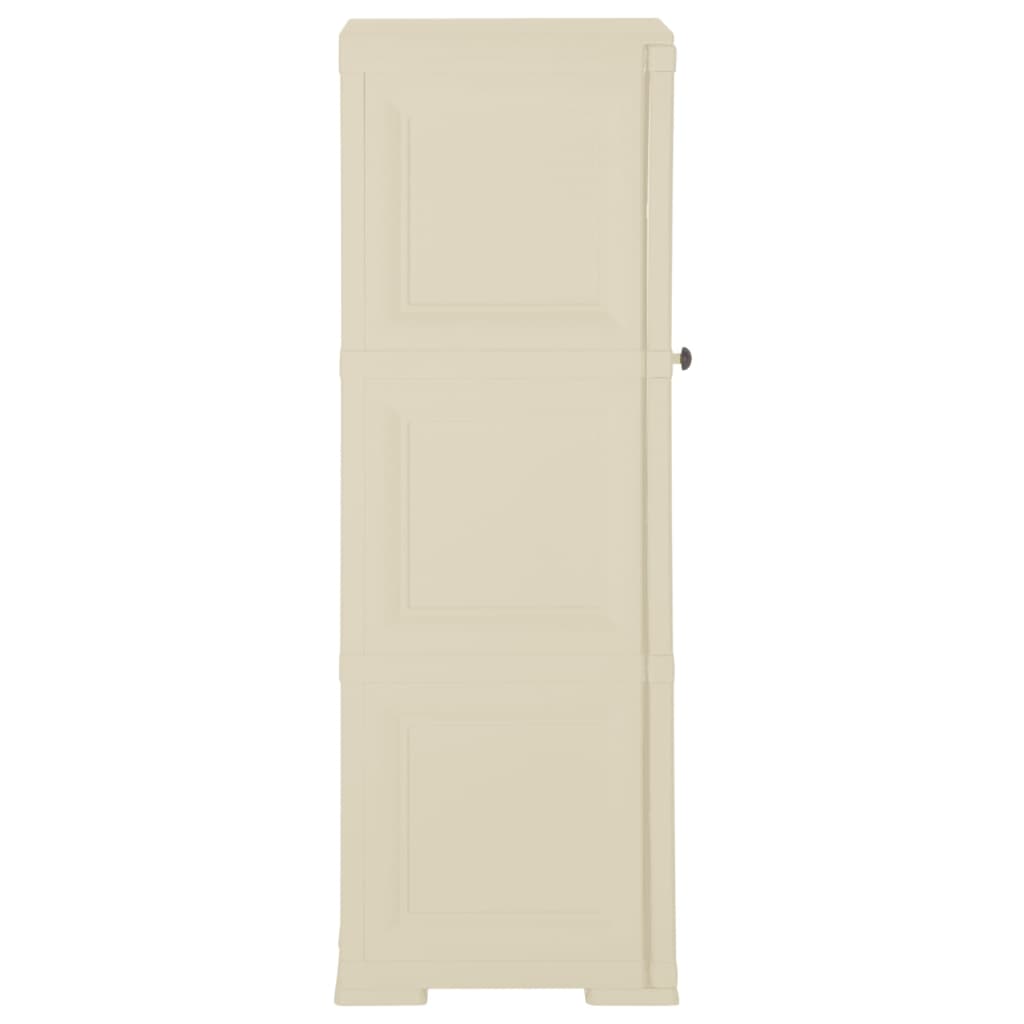 vidaXL Dulap din plastic, 40x43x125 cm, alb angora, design de lemn vidaXL Dulap din plastic, 40x43x125 cm, alb angora, design de lemn