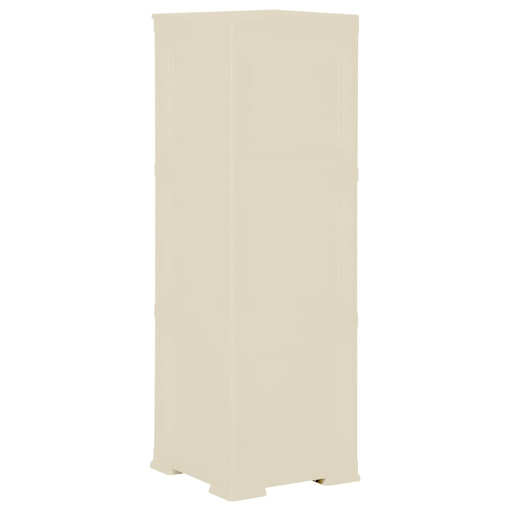 vidaXL Dulap din plastic, 40x43x125 cm, alb angora, design de lemn vidaXL Dulap din plastic, 40x43x125 cm, alb angora, design de lemn