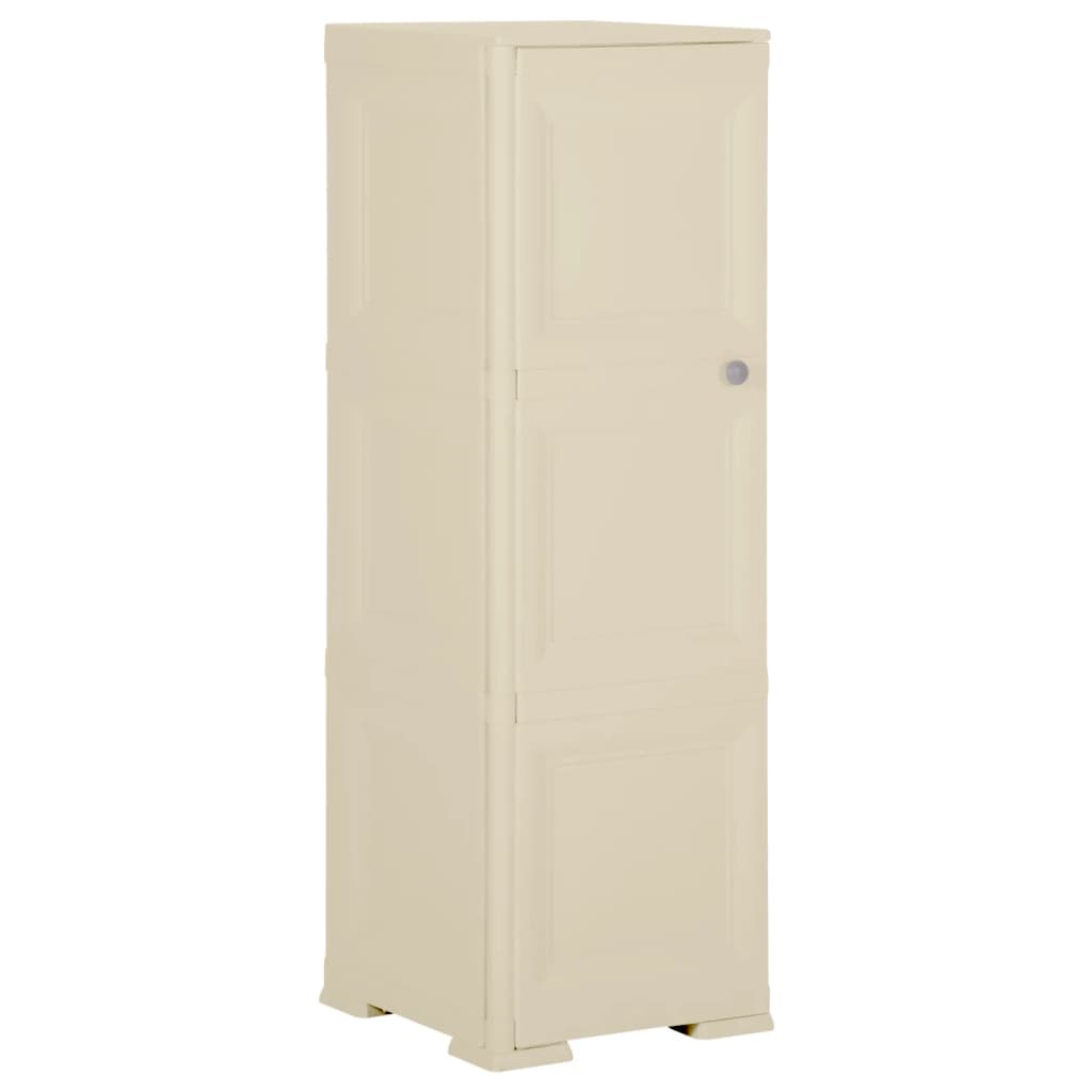 vidaXL Dulap din plastic, 40x43x125 cm, alb angora, design de lemn vidaXL Dulap din plastic, 40x43x125 cm, alb angora, design de lemn