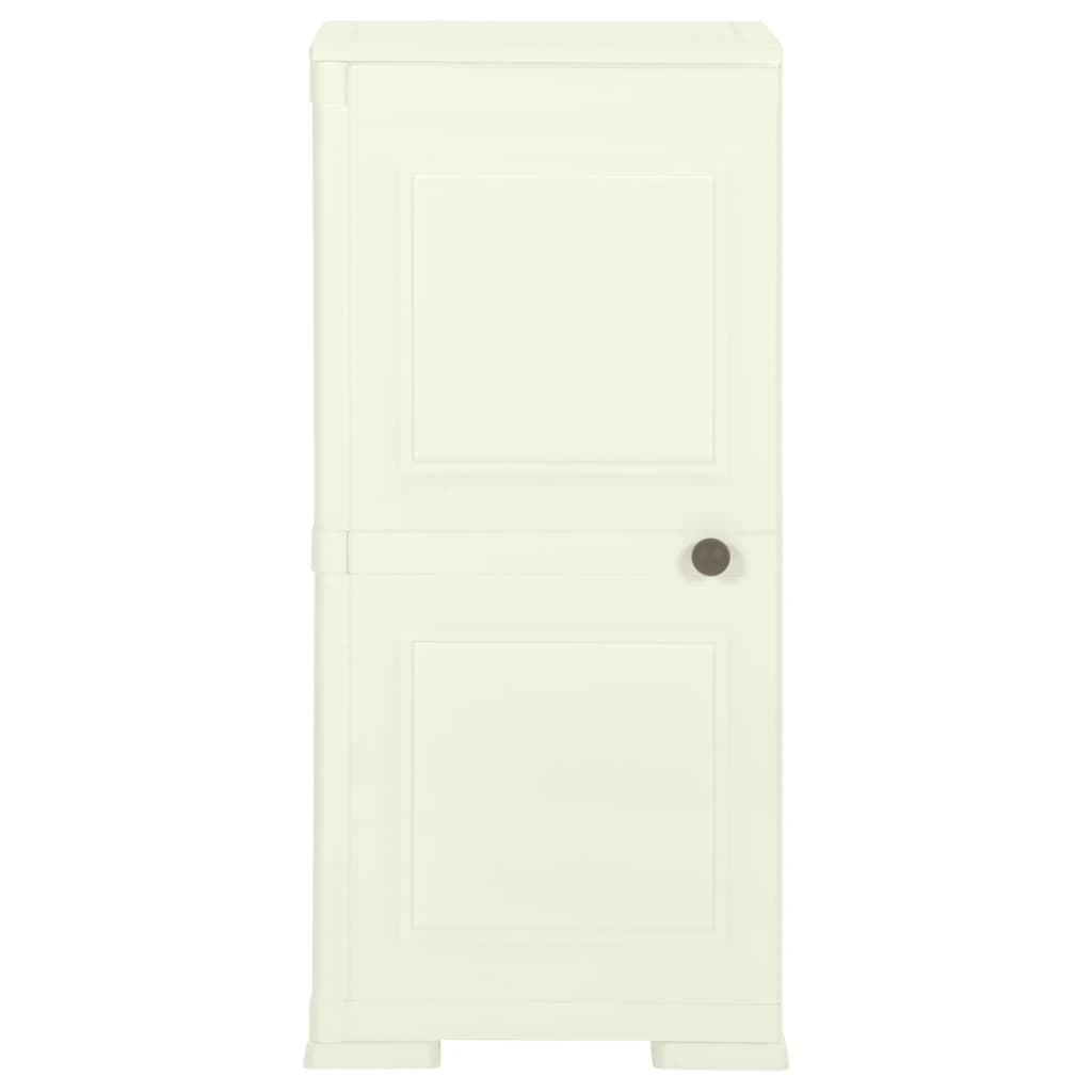 vidaXL Dulap din plastic, 40x43x85,5 cm, vanilla ice, design de lemn