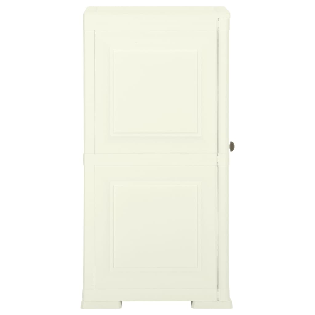 vidaXL Dulap din plastic, 40x43x85,5 cm, vanilla ice, design de lemn