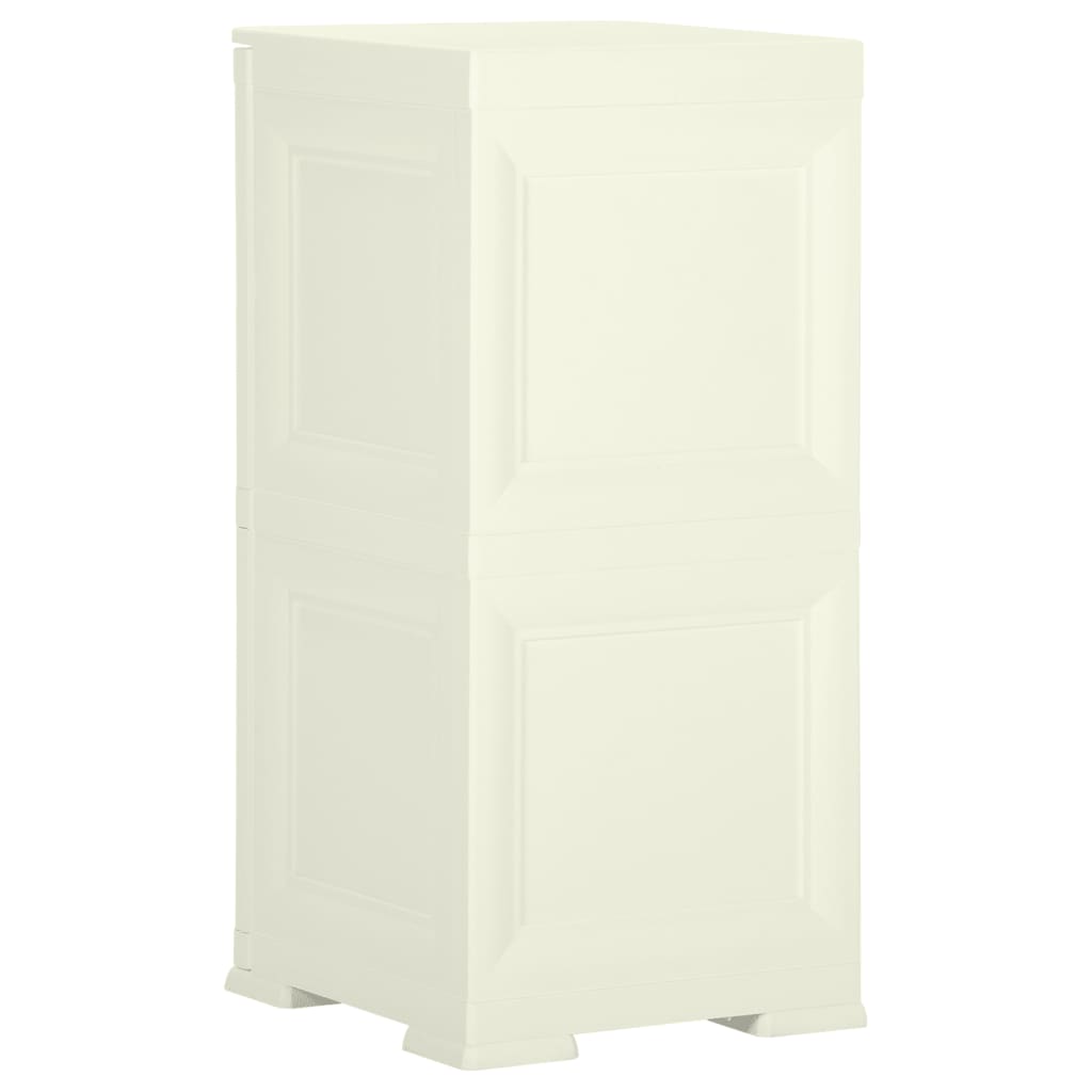 vidaXL Dulap din plastic, 40x43x85,5 cm, vanilla ice, design de lemn