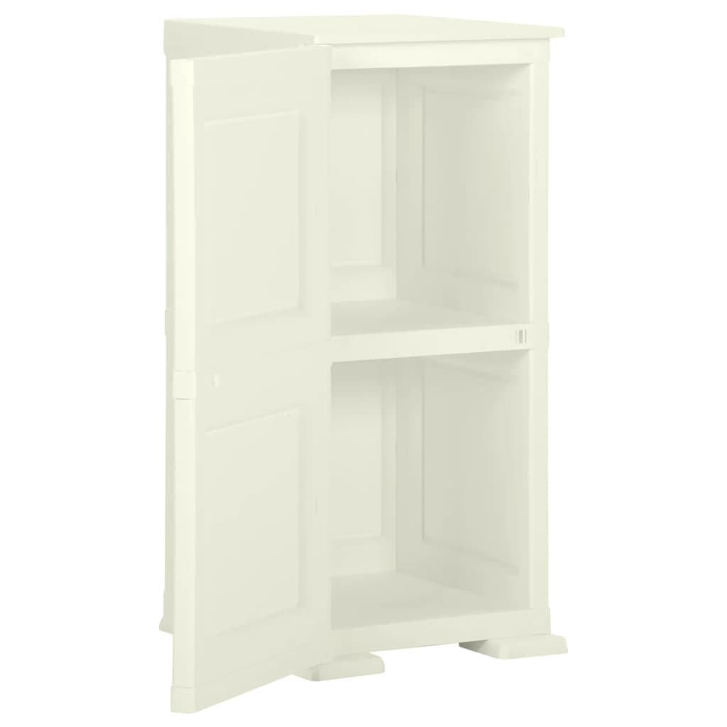 vidaXL Dulap din plastic, 40x43x85,5 cm, vanilla ice, design de lemn