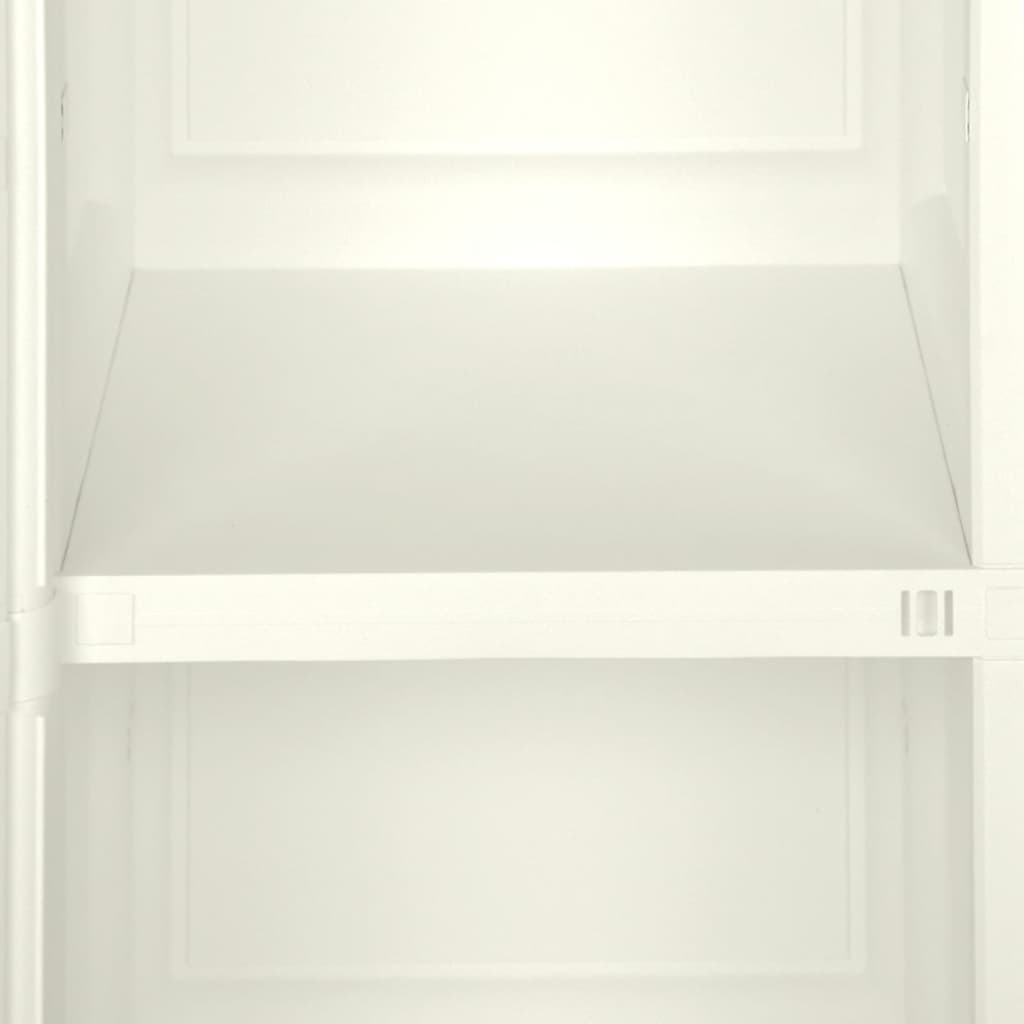 vidaXL Dulap din plastic, 40x43x85,5 cm, vanilla ice, design de lemn