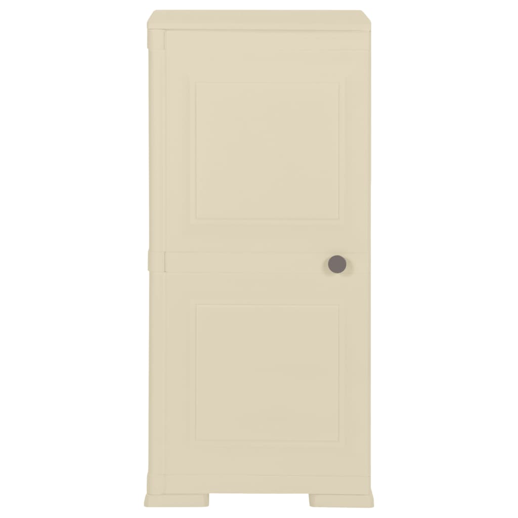 vidaXL Dulap din plastic, 40x43x85,5 cm, alb angora, design de lemn