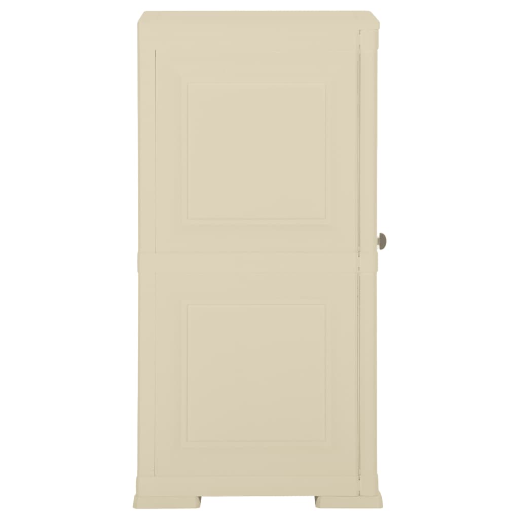vidaXL Dulap din plastic, 40x43x85,5 cm, alb angora, design de lemn
