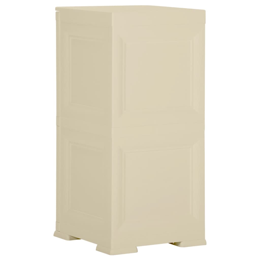 vidaXL Dulap din plastic, 40x43x85,5 cm, alb angora, design de lemn