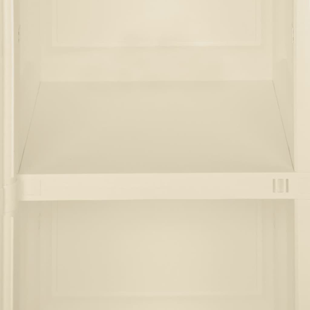 vidaXL Dulap din plastic, 40x43x85,5 cm, alb angora, design de lemn