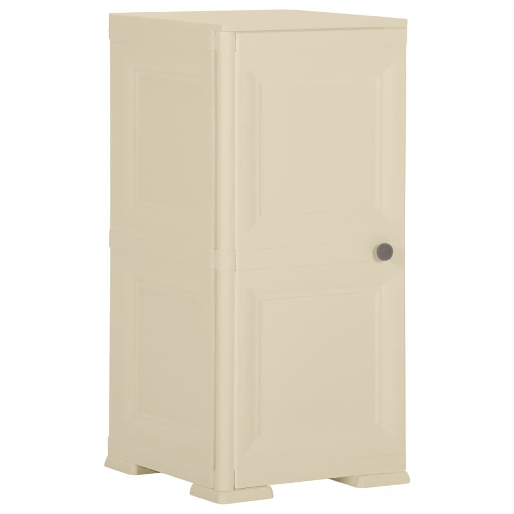 vidaXL Dulap din plastic, 40x43x85,5 cm, alb angora, design de lemn