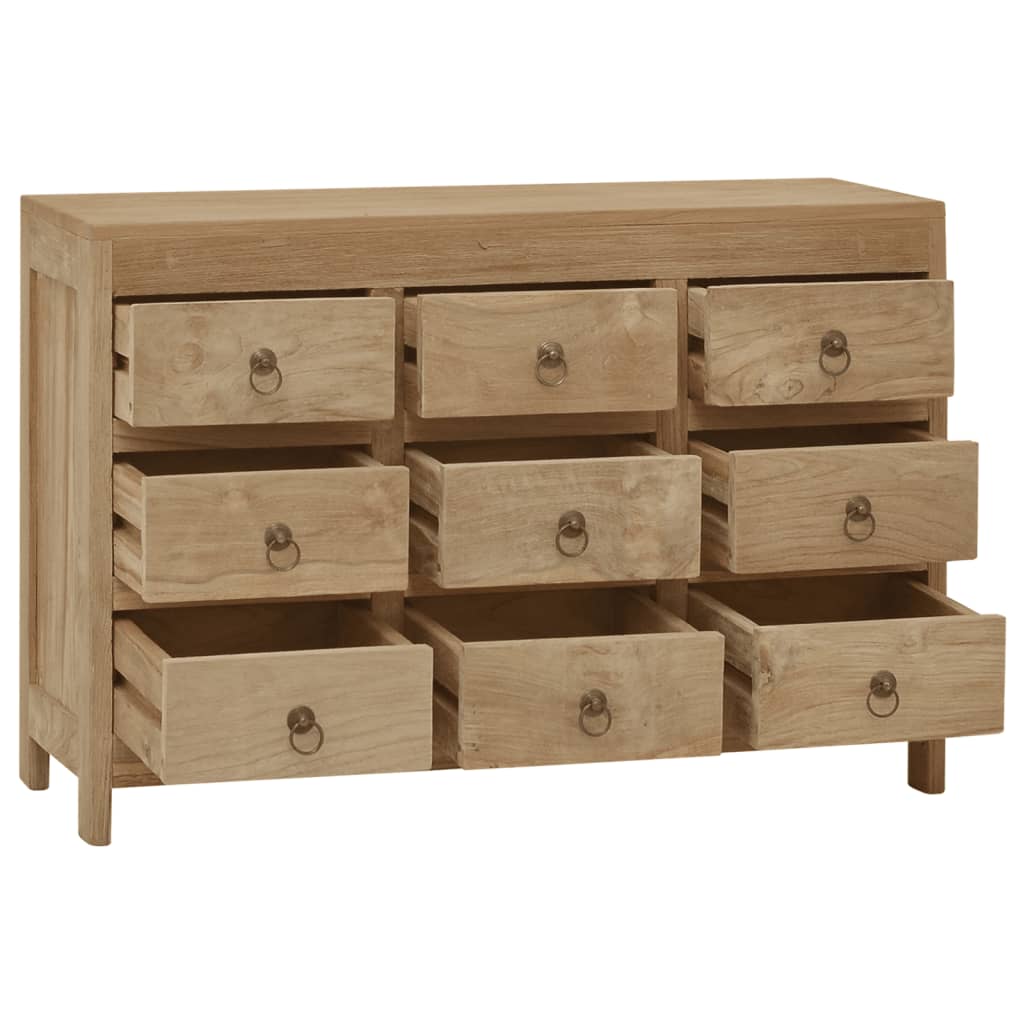 vidaXL Comodă cu sertare, 80x30x55 cm, lemn masiv tec vidaXL Comodă cu sertare, 80x30x55 cm, lemn masiv tec
