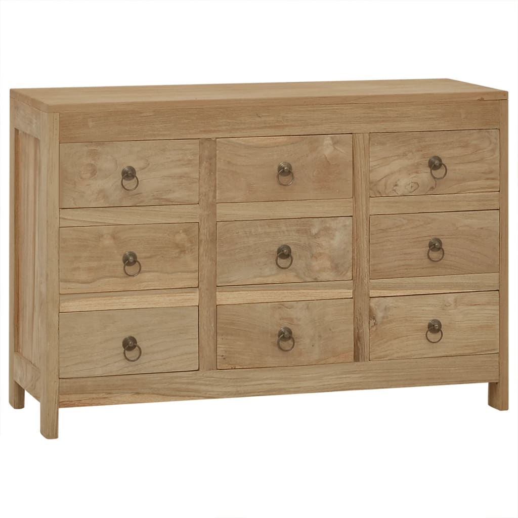 vidaXL Comodă cu sertare, 80x30x55 cm, lemn masiv tec vidaXL Comodă cu sertare, 80x30x55 cm, lemn masiv tec