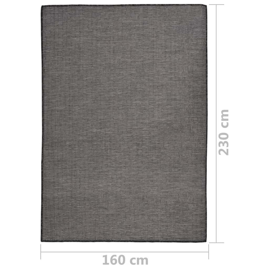 vidaXL Covor de exterior, gri, 160x230 cm, țesătură plată vidaXL Covor de exterior, gri, 160x230 cm, țesătură plată