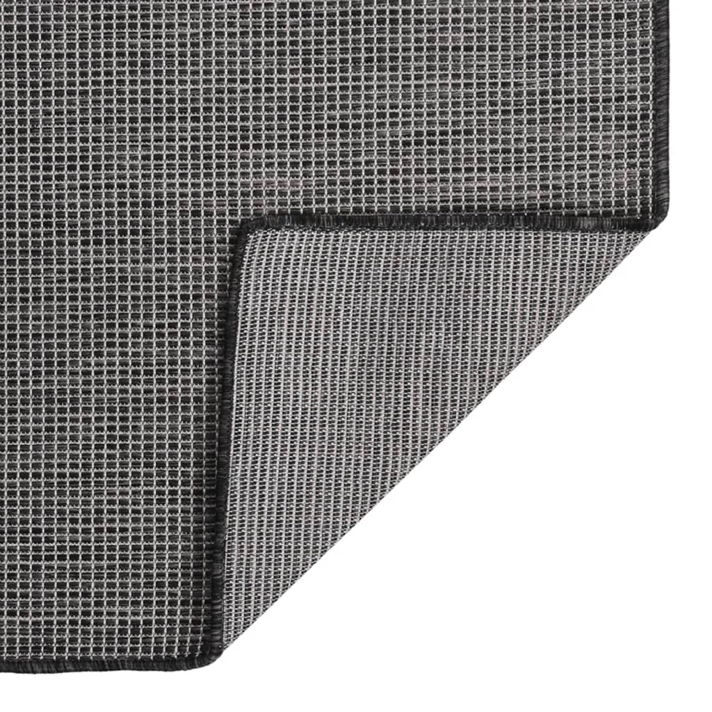 vidaXL Covor de exterior, gri, 200x280 cm, țesătură plată vidaXL Covor de exterior, gri, 200x280 cm, țesătură plată
